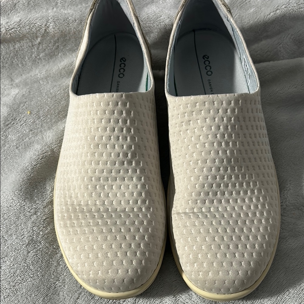 Ecco Beige Slip-On Shoes
